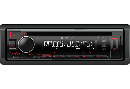 Изображение Kenwood, KDC-130UR CD/USB MP3/WMA automagnetola su AUX iejimu                                                                                         