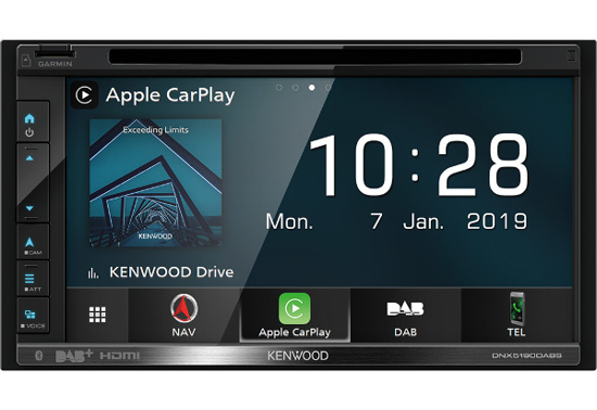 Изображение Kenwood, DNX-5190DABS 2-DIN DVD multimedija su navigacija, Bluetoo                                                                                    