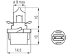 Picture of Bosma lempute B10D, 3W, halogen                                                                                                                       