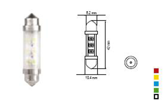 Изображение Bosma lempute SV8.5 10X42, raudona, sviesos diodai                                                                                                    