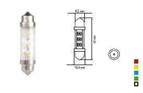 Изображение Bosma lempute SV8.5 10X42, balta, sviesos diodai                                                                                                      