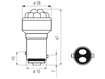 Vaizdas Bosma lemputė BAY15d, geltona, šviesos diodai                                                                                                         