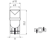 Picture of Bosma lempute T10, wide viewing, zalia, sviesos diodai                                                                                                