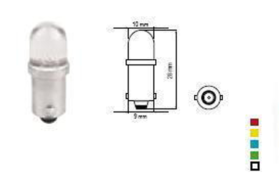 Vaizdas Bosma lemputė BA9s, balta, šviesos diodai                                                                                                             