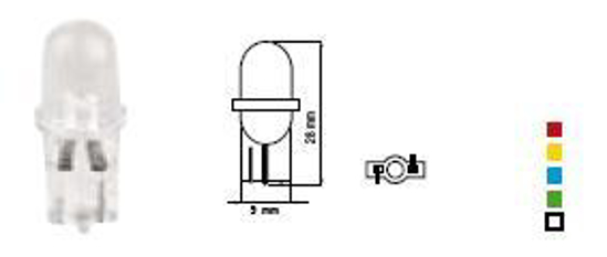 Vaizdas Bosma lemputė T10 geltona, šviesos diodai                                                                                                             