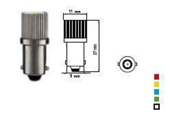 Vaizdas Bosma lemputė BA9s, balta, šviesos diodai                                                                                                             
