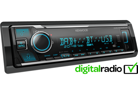 Kenwood, KMM-BT508DAB USB MP3/WMA automagnetola su AUX įėjimu 