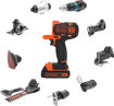 Picture of Black & Decker MT218KB suktukas + Black & Decker GWC1820PC pustuva                                                                                    