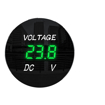 Automobilinis voltmetras zalias apsvietimas  